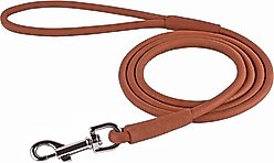 CollarDirect Rolled Leather Dog Leash, Brown, Large: 4-ft long, 3/8-in wide