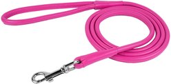 CollarDirect Rolled Leather Dog Leash, Pink, Small: 6-ft long, 1/4-in wide