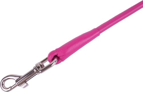 Show full view: CollarDirect Rolled Leather Dog Leash, Pink, Small: 6-ft long, 1/4-in wide slide 2 of 4
