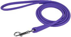 CollarDirect Rolled Leather Dog Leash, Purple, Large: 6-ft long, 3/8-in wide