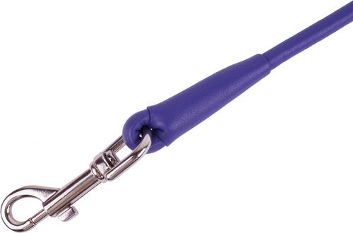 Show full view: CollarDirect Rolled Leather Dog Leash, Purple, Large: 6-ft long, 3/8-in wide slide 2 of 4
