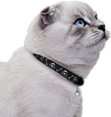 Show full view: CollarDirect Skull Breakaway Buckle Cat Collar, Black slide 4 of 5
