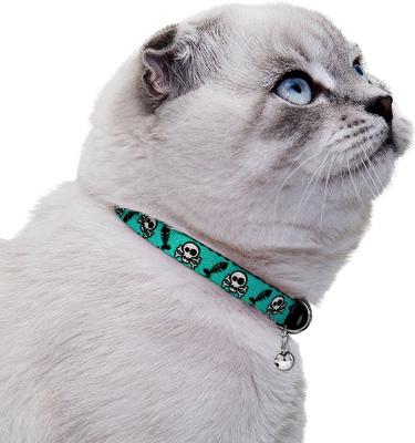 Show full view: CollarDirect Skull Breakaway Buckle Cat Collar, Green slide 4 of 5