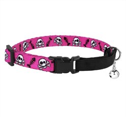 CollarDirect Skull Breakaway Buckle Cat Collar, Pink