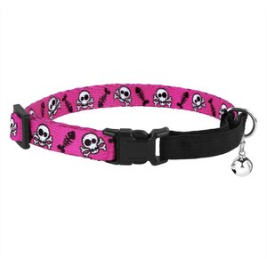 CollarDirect Skull Breakaway Buckle Cat Collar, Pink