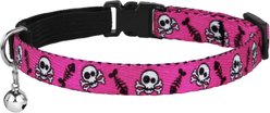 CollarDirect Skull Breakaway Buckle Cat Collar, Pink slide 2 of 3