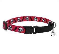 CollarDirect Skull Breakaway Buckle Cat Collar, Red