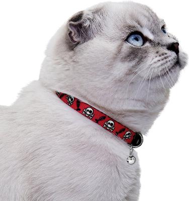 Show full view: CollarDirect Skull Breakaway Buckle Cat Collar, Red slide 3 of 4