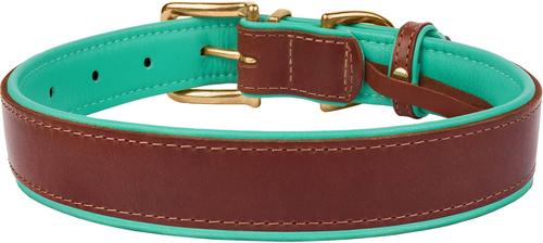 Show full view: CollarDirect Soft Padded Leather Dog Collar, Mint Green, Small slide 2 of 4