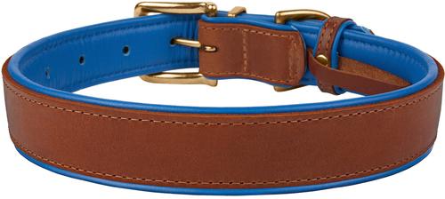 Show full view: CollarDirect Soft Padded Leather Dog Collar, Navy Blue, Large slide 2 of 4