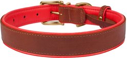 CollarDirect Soft Padded Leather Dog Collar, Red, Small slide 2 of 3