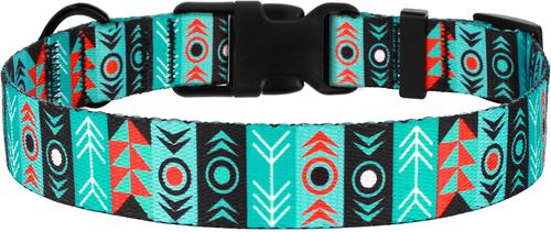 Show full view: CollarDirect Tribal Aztec Nylon Dog Collar, Pattern 1, X-Large: 17 to 26-in neck, 1-in wide slide 7 of 10