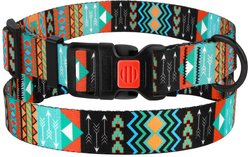 CollarDirect Tribal Aztec Nylon Dog Collar, Pattern 2, Large: 14 to 18-in neck, 1-in wide