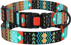 CollarDirect Tribal Aztec Nylon Dog Collar, Pattern 2, Medium: 12 to 16-in neck, 3/4-in wide