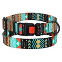 CollarDirect Tribal Aztec Nylon Dog Collar, Pattern 2, Medium: 12 to 16-in neck, 3/4-in wide