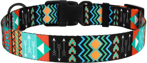 Show full view: CollarDirect Tribal Aztec Nylon Dog Collar, Pattern 2, Medium: 12 to 16-in neck, 3/4-in wide slide 5 of 8
