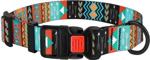 Show full view: CollarDirect Tribal Aztec Nylon Dog Collar, Pattern 2, X-Large: 17 to 26-in neck, 1-in wide slide 5 of 9