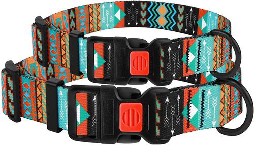 Show full view: CollarDirect Tribal Aztec Nylon Dog Collar, Pattern 2, X-Large: 17 to 26-in neck, 1-in wide slide 7 of 9