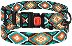 CollarDirect Tribal Aztec Nylon Dog Collar, Pattern 3, X-Large: 17 to 26-in neck, 1-in wide
