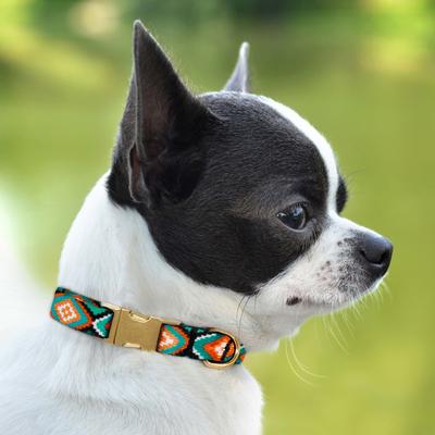 Show full view: CollarDirect Tribal Aztec Nylon Dog Collar, Pattern 3, X-Small: 7 to 10-in neck, 2/5-in wide slide 3 of 7