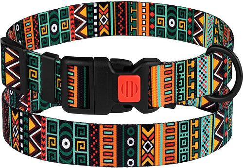 Show full view: CollarDirect Tribal Pattern Aztec Design Nylon Dog Collar, Multicolor 1, Medium slide 1 of 6