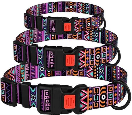 Show full view: CollarDirect Tribal Pattern Aztec Design Nylon Dog Collar, Multicolor 2, Large slide 4 of 6