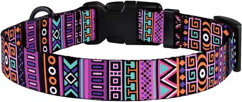 Show full view: CollarDirect Tribal Pattern Aztec Design Nylon Dog Collar, Multicolor 2, Medium slide 3 of 6