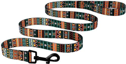 Show full view: CollarDirect Tribal Pattern Aztec Design Nylon Dog Leash, Multicolor 1, Large slide 2 of 5