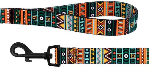 Show full view: CollarDirect Tribal Pattern Aztec Design Nylon Dog Leash, Multicolor 1, Small slide 3 of 5