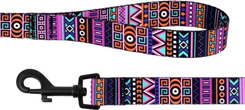 Show full view: CollarDirect Tribal Pattern Aztec Design Nylon Dog Leash, Multicolor 2, Large slide 4 of 6