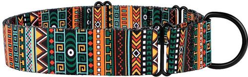 Show full view: CollarDirect Tribal Pattern Aztec Design Nylon Martingale Dog Collar, Multicolor 1, Medium slide 3 of 5