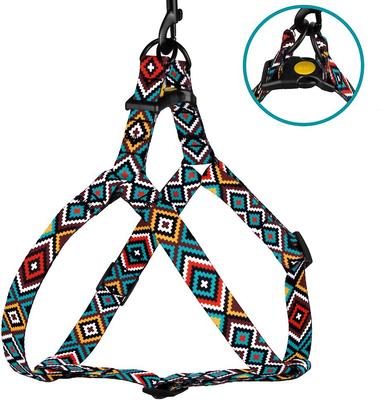 Show full view: CollarDirect Tribal Pattern Ethnic Design Adjustable Nylon Step-in Dog Harness, Multicolor 1, Medium slide 1 of 4