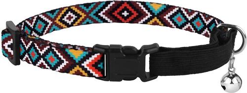 Show full view: CollarDirect Tribal Pattern Ethnic Design Nylon Cat Collar, Multicolor - Blue slide 3 of 6