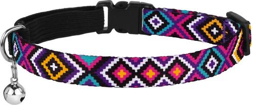 Show full view: CollarDirect Tribal Pattern Ethnic Design Nylon Cat Collar, Multicolor - Pink slide 3 of 5
