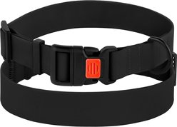 CollarDirect Waterproof PVC Coated Dog Collar, Black, Large