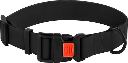 Show full view: CollarDirect Waterproof PVC Coated Dog Collar, Black, Medium slide 2 of 5