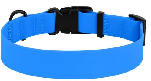 Show full view: CollarDirect Waterproof PVC Coated Dog Collar, Blue, Small slide 3 of 5