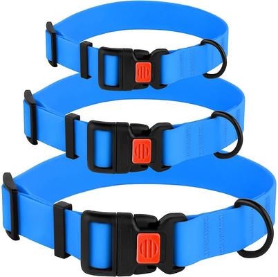 Show full view: CollarDirect Waterproof PVC Coated Dog Collar, Blue, Small slide 4 of 5