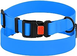 CollarDirect Waterproof PVC Coated Dog Collar, Blue, X-Large