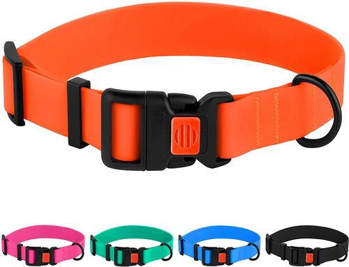 Show full view: CollarDirect Waterproof PVC Coated Dog Collar, Orange, X-Large slide 5 of 5