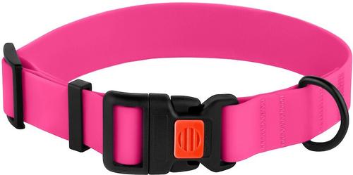 Show full view: CollarDirect Waterproof PVC Coated Dog Collar, Pink, Medium slide 2 of 5