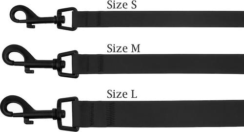 Show full view: CollarDirect Waterproof PVC Coated Dog Leash, Black, Large slide 4 of 5