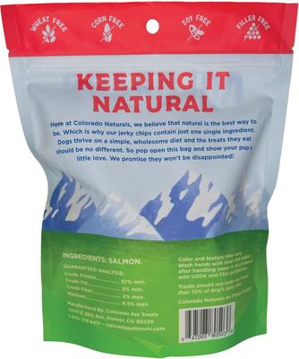 Show full view: Colorado Naturals Salmon Jerky Dog Treats, 6-oz bag slide 3 of 4