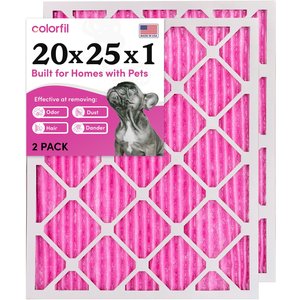 Colorfil MERV 8 Color Changing Air Filter, 2 count, 20 x 25 x 1-in