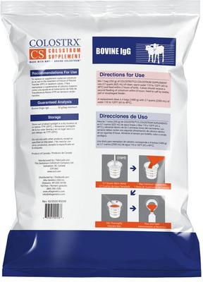 Show full view: Colostrx CS Colostrum Cattle Supplement, 350-g bag slide 2 of 4