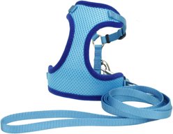 Comfort Soft Mesh Cat Harness & Leash, Blue Lagoon, 11 to 14-in chest