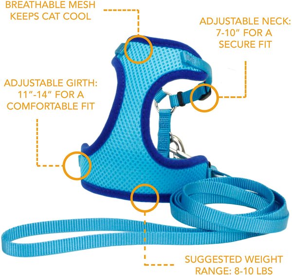 Comfort Soft Mesh Cat Harness & Leash