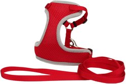 Comfort Soft Mesh Cat Harness & Leash, Red, 11 to 14-in chest