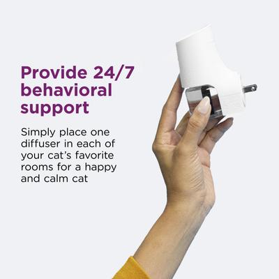 Show full view: Comfort Zone Calming Kit Pheromone Diffuser for Cats, 3 Diffusers, 6 Refills slide 6 of 11