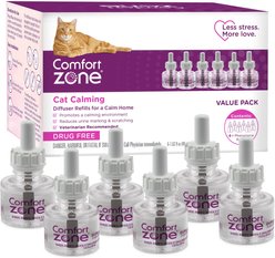 Comfort Zone Calming Pheromone Diffuser Refill for Cats, 30-day, 6 count